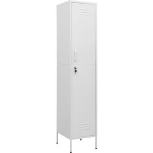 vidaXL Locker Cabinet White Steel Storage Office Furniture Cabinet Organiser - Locker Cabinet vidaXL Locker Cabinet White Steel Storage Office Furniture Cabinet Organiser - Locker Cabinet
