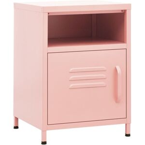 Nightstand Pink 35x35x51 cm Steel Vidaxl Nightstand Pink 35x35x51 cm Steel Vidaxl