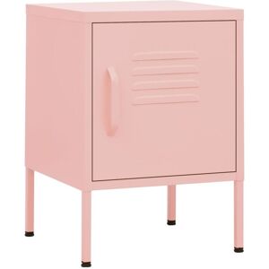 Nightstand Pink 35x35x51 cm Steel Vidaxl Nightstand Pink 35x35x51 cm Steel Vidaxl