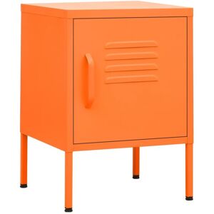 Nightstand Orange 35x35x51 cm Steel Vidaxl Nightstand Orange 35x35x51 cm Steel Vidaxl