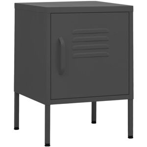 Nightstand Anthracite 35x35x51 cm Steel Vidaxl Nightstand Anthracite 35x35x51 cm Steel Vidaxl