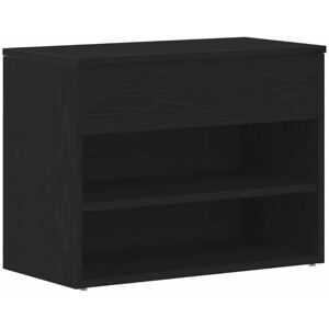 Shoe Bench with Shelf Black oak 60 x 30 x 45 cm Engineered Wood Vidaxl Shoe Bench with Shelf Black oak 60 x 30 x 45 cm Engineered Wood Vidaxl