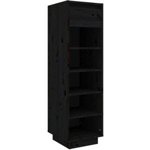 vidaXL Black Wooden Shoe Cabinet - Shoe Organizer & Rack vidaXL Black Wooden Shoe Cabinet - Shoe Organizer & Rack