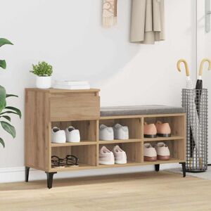 Shoe Cabinet Artisan oak 102 x 36 x 60 cm Engineered wood vidaXL Shoe Cabinet Artisan oak 102 x 36 x 60 cm Engineered wood vidaXL