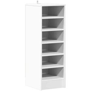 vidaXL White Shoe Cabinet - 6 Compartments - Wall or Floor Mount - 31.5x35x90 cm - Shoe Storage vidaXL White Shoe Cabinet - 6 Compartments - Wall or Floor Mount - 31.5x35x90 cm - Shoe Storage