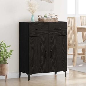 Sideboard Black oak 34 x 69.5 x 90 cm Engineered wood vidaXL Sideboard Black oak 34 x 69.5 x 90 cm Engineered wood vidaXL