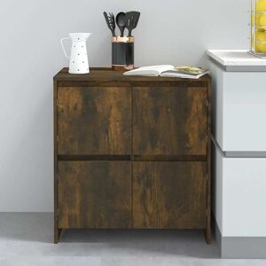 Sideboard Smoked Oak 70x41x75 cm Engineered Wood Vidaxl Sideboard Smoked Oak 70x41x75 cm Engineered Wood Vidaxl