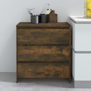vidaXL Sideboard Brown Oak Chipboard Storage Side Drawer Cabinet - Sideboard vidaXL Sideboard Brown Oak Chipboard Storage Side Drawer Cabinet - Sideboard