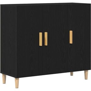 Sideboard Black 90 x 34 x 80 cm Engineered wood Vidaxl Sideboard Black 90 x 34 x 80 cm Engineered wood Vidaxl