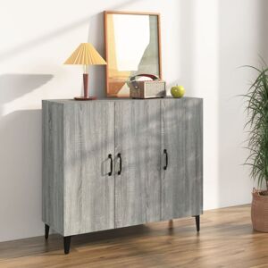 Sideboard Grey Sonoma 90x34x80 cm Engineered Wood Vidaxl Sideboard Grey Sonoma 90x34x80 cm Engineered Wood Vidaxl