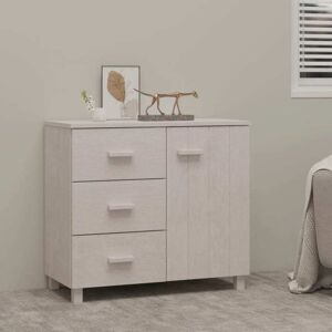Sideboard HAMAR White 90x40x80 cm Solid Pinewood vidaXL Sideboard HAMAR White 90x40x80 cm Solid Pinewood vidaXL