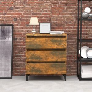 Sideboard Smoked Oak 60x35x69 cm Engineered Wood Vidaxl Sideboard Smoked Oak 60x35x69 cm Engineered Wood Vidaxl