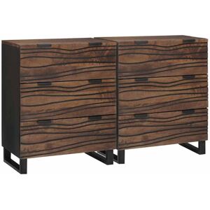 Sideboards 2 pcs Brown 60 x 33.5 x 75 cm Solid mango wood Vidaxl Sideboards 2 pcs Brown 60 x 33.5 x 75 cm Solid mango wood Vidaxl
