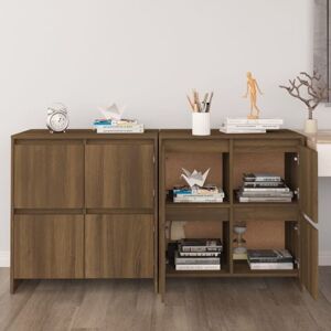 Sideboards 2 pcs Brown Oak 70x41x75 cm Engineered Wood Vidaxl Sideboards 2 pcs Brown Oak 70x41x75 cm Engineered Wood Vidaxl