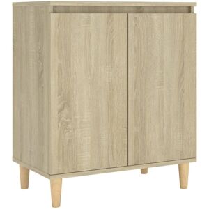 Sideboard with Solid Wood Legs Sonoma Oak 60x35x70 cm Engineered Wood vidaXL Sideboard with Solid Wood Legs Sonoma Oak 60x35x70 cm Engineered Wood vidaXL