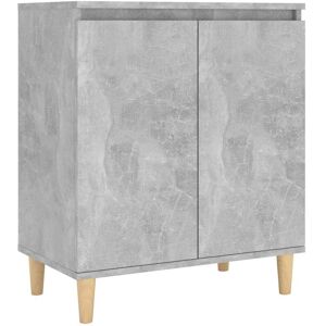Sideboard&Solid Wood Legs Concrete Grey 60x35x70 cm Engineered Wood vidaXL Sideboard&Solid Wood Legs Concrete Grey 60x35x70 cm Engineered Wood vidaXL