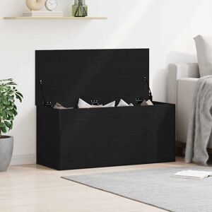 Storage Box Black oak 100 x 42 x 46 cm Engineered Wood Vidaxl Storage Box Black oak 100 x 42 x 46 cm Engineered Wood Vidaxl