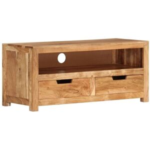 vidaXL Acacia TV Cabinet - 88x35x40 cm - Solid Wood - Entertainment Center vidaXL Acacia TV Cabinet - 88x35x40 cm - Solid Wood - Entertainment Center