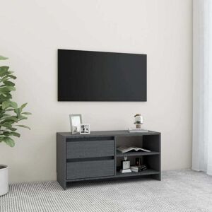 vidaXL 809896 Pine TV Cabinet - Modern Grey TV Stand vidaXL 809896 Pine TV Cabinet - Modern Grey TV Stand
