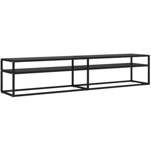 vidaXL 331727 Black Tempered Glass TV Cabinet - TV Cabinet vidaXL 331727 Black Tempered Glass TV Cabinet - TV Cabinet