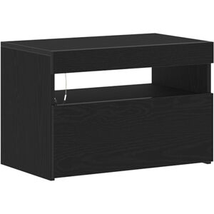 Vidaxl - Black Oak tv Stand with led Lights, 60x35x40 cm, Made from Engineered Wood Vidaxl - Black Oak tv Stand with led Lights, 60x35x40 cm, Made from Engineered Wood