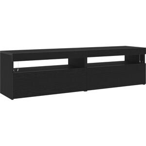 Vidaxl - tv Cabinets with led Lights 2 pcs Black Oak 75x35x40 cm Engineered Wood Vidaxl - tv Cabinets with led Lights 2 pcs Black Oak 75x35x40 cm Engineered Wood