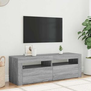 vidaXL 815688 Grey Sonoma TV Cabinet with LED Lights - TV Cabinet vidaXL 815688 Grey Sonoma TV Cabinet with LED Lights - TV Cabinet