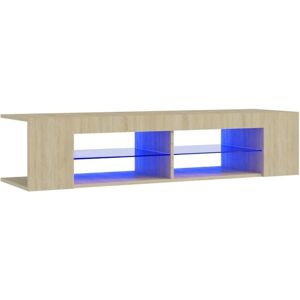 vidaXL TV Cabinet with LED Lights Sonoma Oak - TV Cabinet vidaXL TV Cabinet with LED Lights Sonoma Oak - TV Cabinet