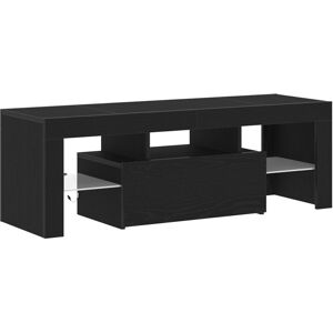 Vidaxl - Black Oak tv Cabinet with led Lights, 120x35x40 cm Vidaxl - Black Oak tv Cabinet with led Lights, 120x35x40 cm