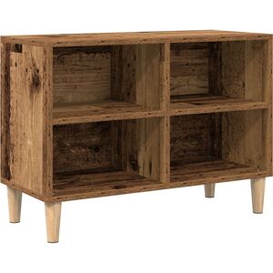 Tv Cabinet with Wooden Leg Old Wood 69.5x30x50 cm Vidaxl Tv Cabinet with Wooden Leg Old Wood 69.5x30x50 cm Vidaxl