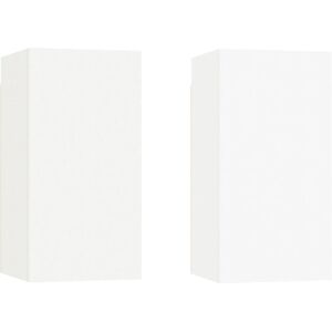 vidaXL White Wall-Mounted TV Cabinet Set - 2 pcs, 30.5x30x60 cm vidaXL White Wall-Mounted TV Cabinet Set - 2 pcs, 30.5x30x60 cm
