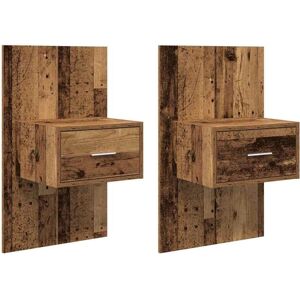 Vidaxl - Bed Cabinet 2 pcs Old wood 48.5 x 32.5 x 80 cm Engineered wood Vidaxl - Bed Cabinet 2 pcs Old wood 48.5 x 32.5 x 80 cm Engineered wood