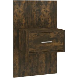 Wall-mounted Bedside Cabinet Smoked Oak vidaXL Wall-mounted Bedside Cabinet Smoked Oak vidaXL