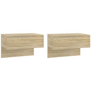Wall-mounted Bedside Cabinets 2 pcs Sonoma Oak Vidaxl Wall-mounted Bedside Cabinets 2 pcs Sonoma Oak Vidaxl
