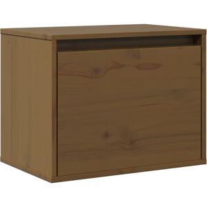 VidaXL 813441 Pine Brown Wall Shelf - Shelve for Storage and Decor VidaXL 813441 Pine Brown Wall Shelf - Shelve for Storage and Decor