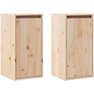 Wall Cabinets 2 pcs 30x30x60 cm Solid Wood Pine Vidaxl Wall Cabinets 2 pcs 30x30x60 cm Solid Wood Pine Vidaxl