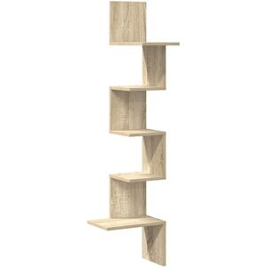 Wall Corner Shelf Sonoma Oak 32x32x127,5 cm Engineered Wood Vidaxl Wall Corner Shelf Sonoma Oak 32x32x127,5 cm Engineered Wood Vidaxl