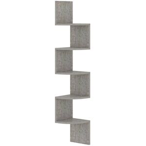 Wall Corner Shelf Concrete Grey 19x19x123 cm Engineered Wood Vidaxl Wall Corner Shelf Concrete Grey 19x19x123 cm Engineered Wood Vidaxl