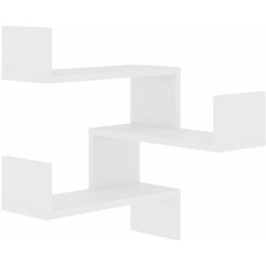 Wall Corner Shelf White 40x40x50 cm Engineered Wood Vidaxl Wall Corner Shelf White 40x40x50 cm Engineered Wood Vidaxl