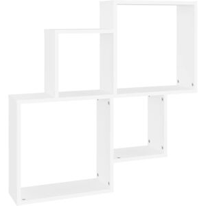 Wall Cube Shelf White 80x15x78.5 cm Engineered Wood Vidaxl Wall Cube Shelf White 80x15x78.5 cm Engineered Wood Vidaxl