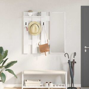 Wall-Mounted Coat Rack White 100 x 10 x 100 cm Engineered wood Vidaxl Wall-Mounted Coat Rack White 100 x 10 x 100 cm Engineered wood Vidaxl
