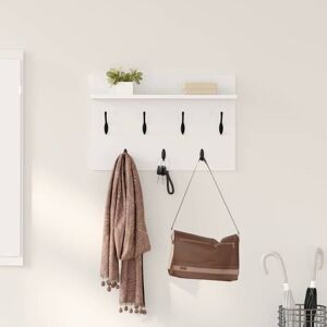 vidaXL Wall Mounted Clothes Rack with Shelf - Modern Space-Saving White Storage vidaXL Wall Mounted Clothes Rack with Shelf - Modern Space-Saving White Storage