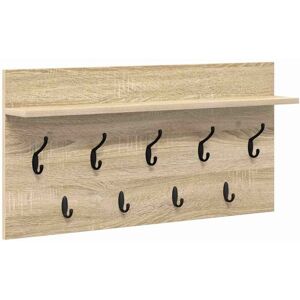 Wall-Mounted Coat Rack with Shelf Sonoma oak 80 x 40 x 12 cm Vidaxl Wall-Mounted Coat Rack with Shelf Sonoma oak 80 x 40 x 12 cm Vidaxl