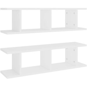 Wall Shelves 2 pcs White 75x18x20 cm Engineered Wood Vidaxl Wall Shelves 2 pcs White 75x18x20 cm Engineered Wood Vidaxl