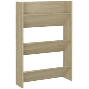 vidaXL Sonoma Oak Wall-mounted Shoe Cabinet - Space-Saving Design vidaXL Sonoma Oak Wall-mounted Shoe Cabinet - Space-Saving Design