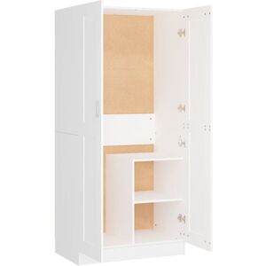 Wardrobe White 82.5x51.5x180 cm Engineered Wood Vidaxl Wardrobe White 82.5x51.5x180 cm Engineered Wood Vidaxl