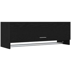 Wardrobe with Storage Black 100 x 32.5 x 35 cm Engineered wood Vidaxl Wardrobe with Storage Black 100 x 32.5 x 35 cm Engineered wood Vidaxl