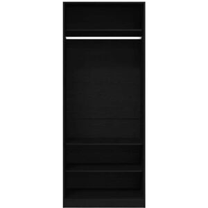 Vidaxl - Wardrobe with Shelf Black oak 80 x 50 x 200 cm Engineered wood Vidaxl - Wardrobe with Shelf Black oak 80 x 50 x 200 cm Engineered wood