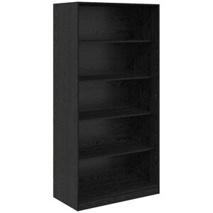 Wardrobe with Shelf Black Oak 100 x 50x 200 cm Engineered Wood vidaXL Wardrobe with Shelf Black Oak 100 x 50x 200 cm Engineered Wood vidaXL