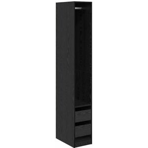 Wardrobe with Drawer Black Oak 50 x 30 x 200 cm Engineered Wood vidaXL Wardrobe with Drawer Black Oak 50 x 30 x 200 cm Engineered Wood vidaXL